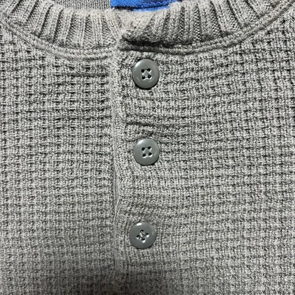 High Sierra Henley Shirt Mens Small Olive Green Waffle Knit Longsleeve Cotton - Picture 5 of 13